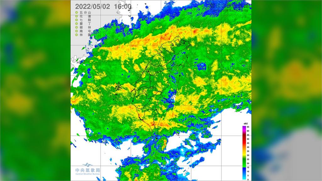 氣象局針對台中山區發布大雨特報。圖／翻攝自中央氣象局