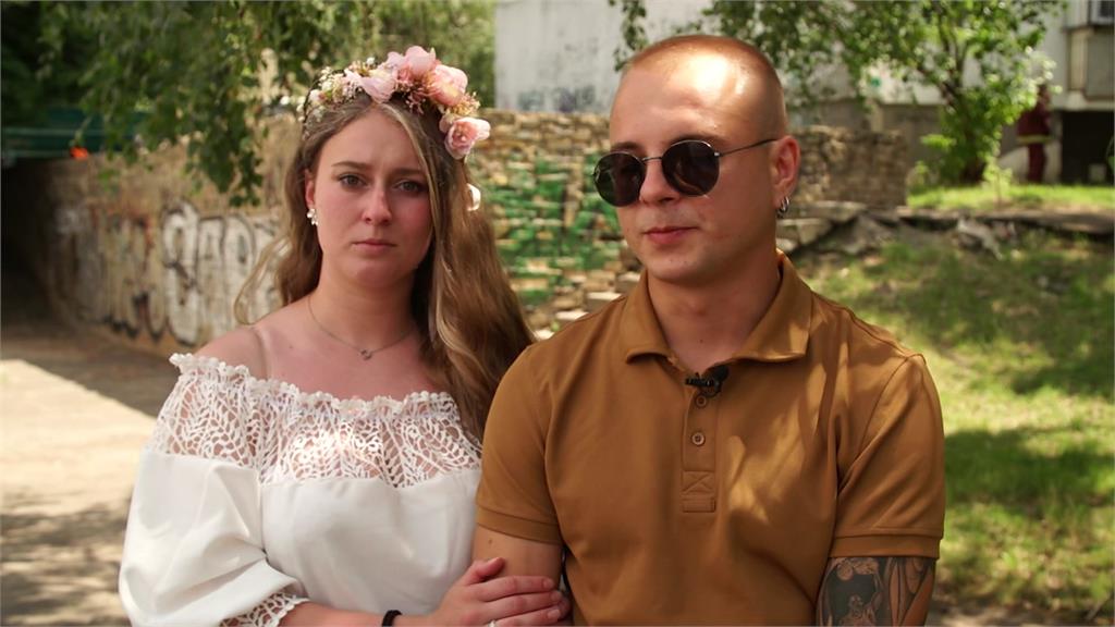 自從烏戰爭爆發後，烏克蘭最近出現結婚潮。圖／CNN