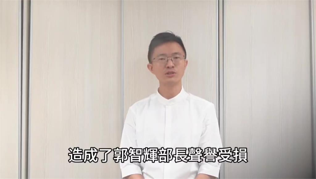 侯漢廷道歉郭智輝。圖／台視新聞
