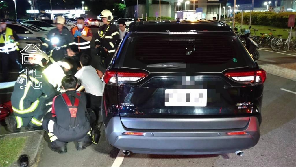 松機停車場死亡車禍 行人挨撞「捲車底亡」
