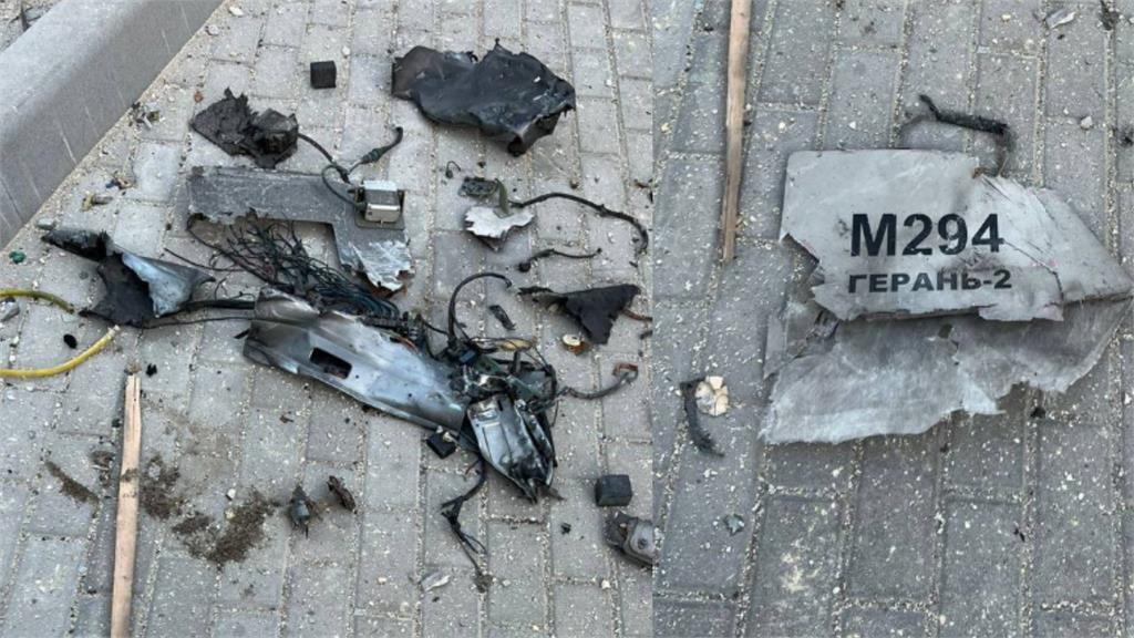 伊朗製造的「見證者-136」（Shahed-136）碎片。圖／翻攝自Twitter@maria_avdv