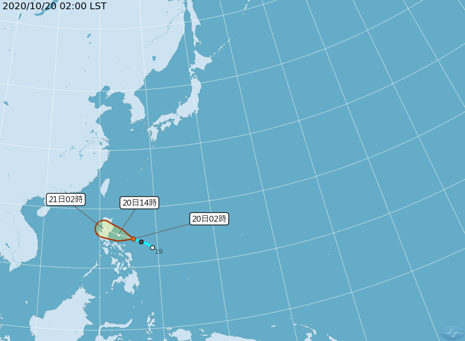 中央氣象局今（20）日公布，今年第17號颱風「沙德爾」生成。圖：翻攝自中央氣象局官網