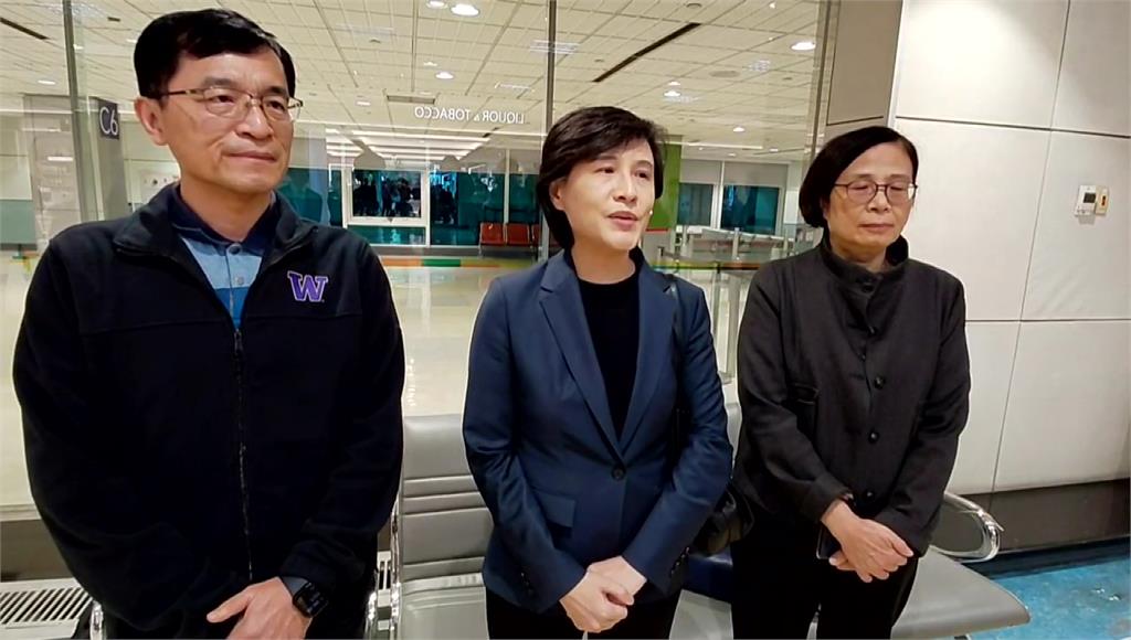 行政院副院長鄭麗君結束台美第五輪實體磋商返台。 圖／台視新聞