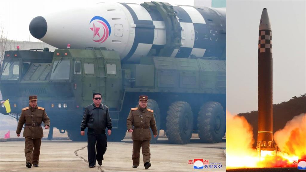 金正恩24日督導新型洲際導彈飛彈試射。圖／翻攝自朝鮮中央通訊社