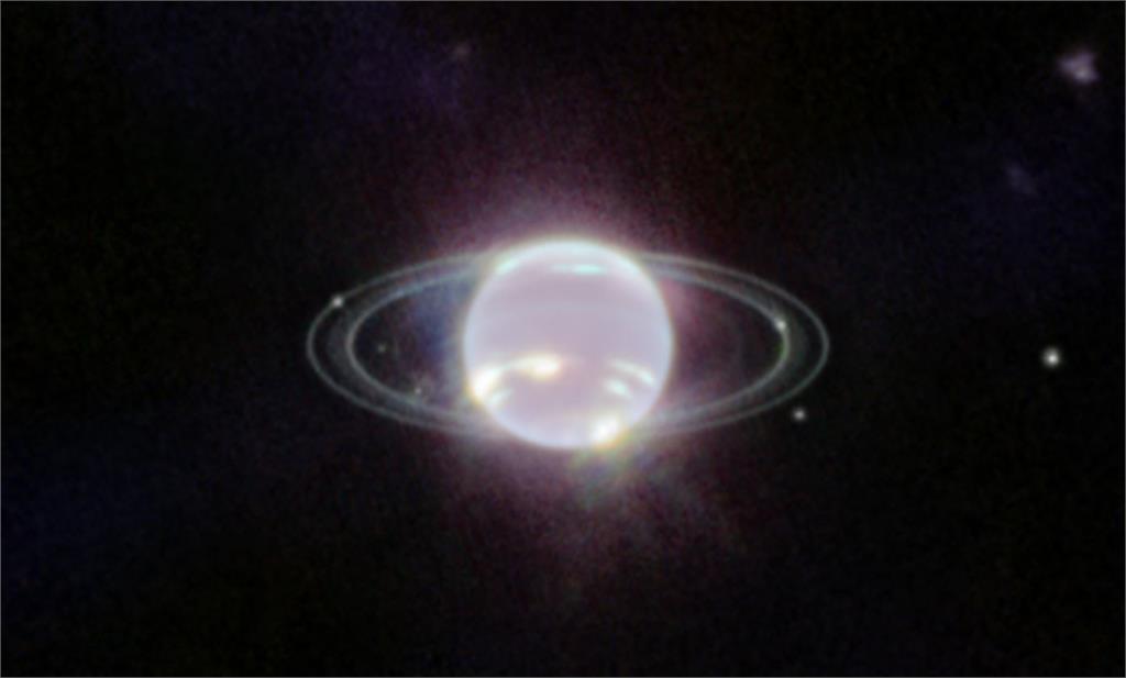 韋伯太空望遠鏡首次拍到海王星的影像。圖／翻攝自NASA