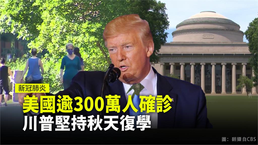 美國確診人數破300萬 川普仍力推秋季復學