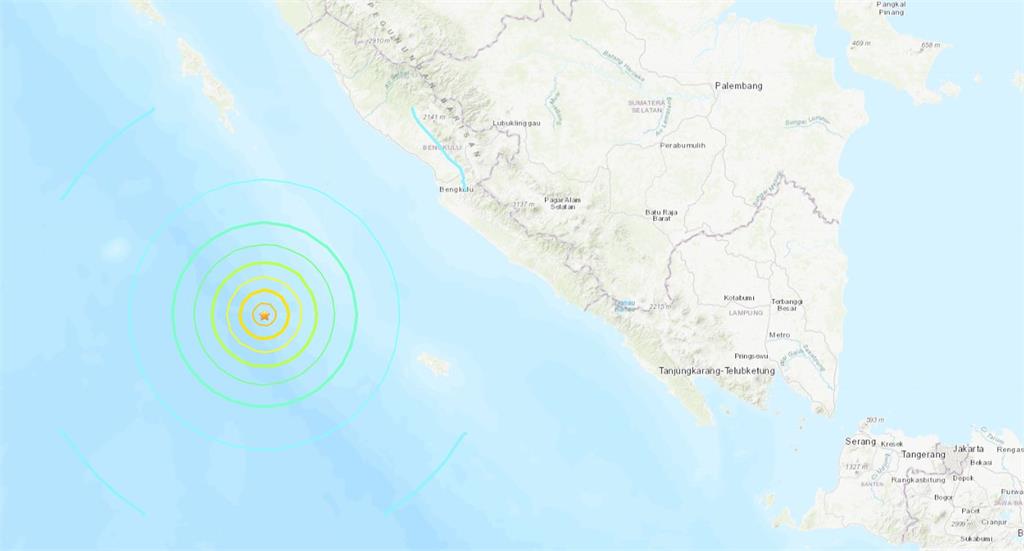 印尼地牛翻身！ 蘇門答臘島近海發生6.9強震　