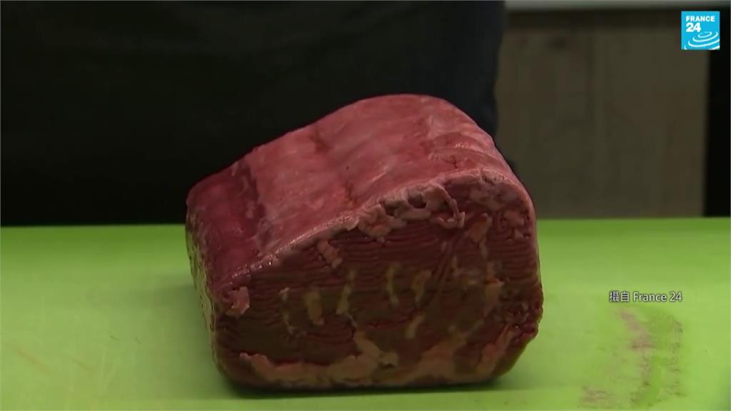 3D列印人造牛肉。圖：翻攝自France24