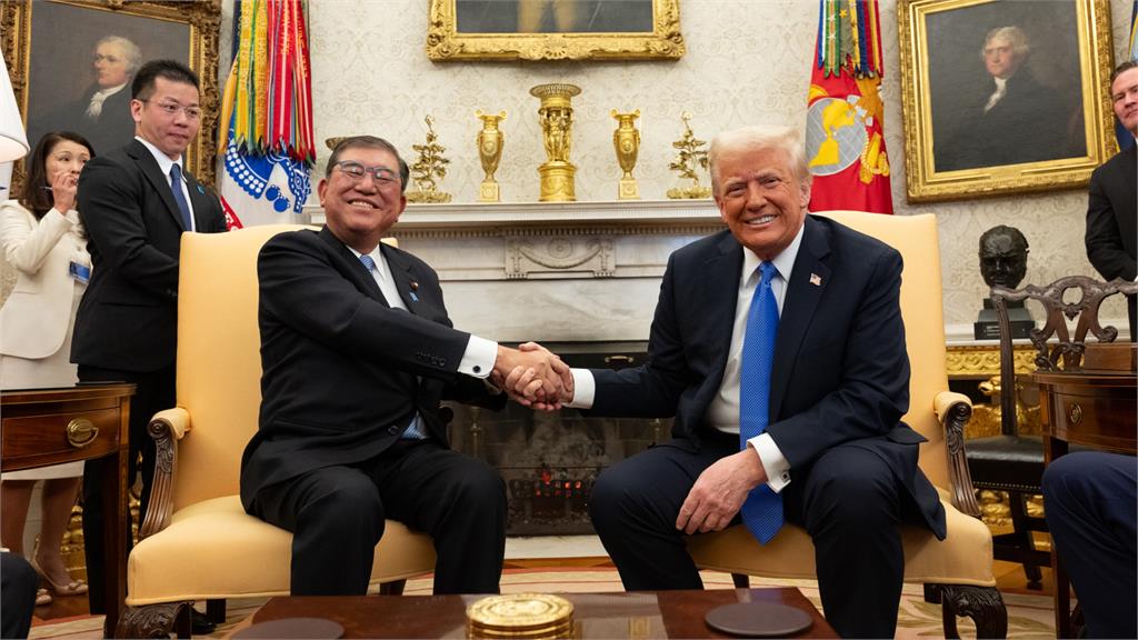 日本首相石破7日首度與美國總統川普舉行領袖峰會。圖／翻攝自X@WhiteHouse