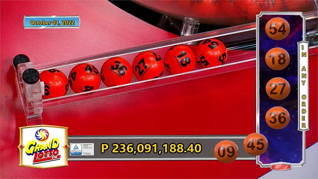 菲律賓樂透開出的中獎號碼都是9的倍數，共有433人中頭獎。圖／翻攝自YouTube@ PCSO GOV