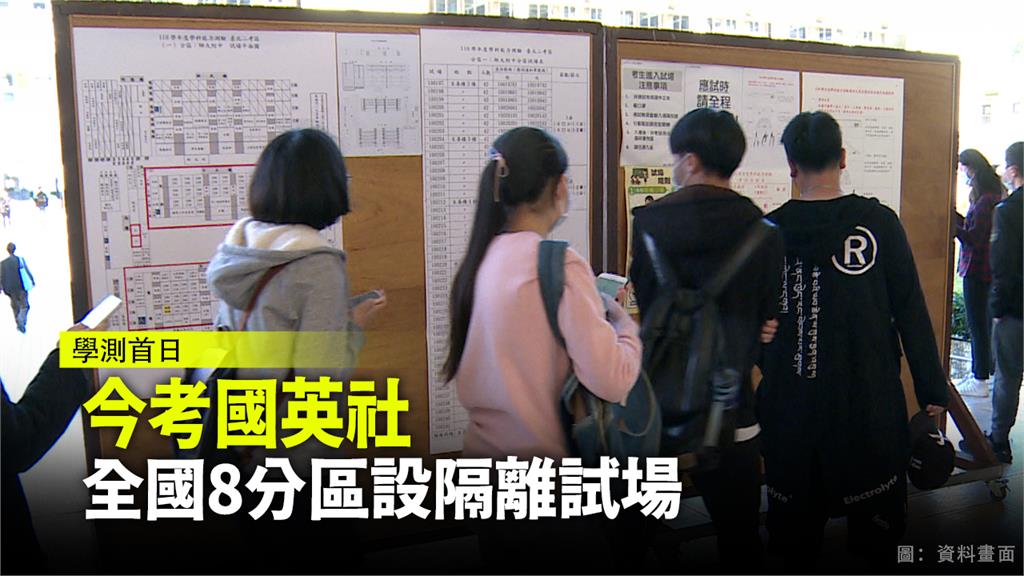 大學學測今登場，全國8分區設隔離試場，維護考生及試務人員健康安全。圖／台視新聞