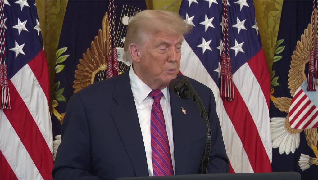 美國總統川普再談關稅議題。圖／美聯社、路透社、CNN