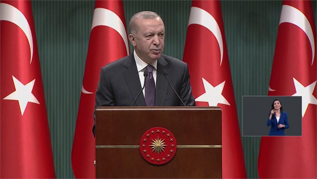 土耳其總統艾爾段宣布，將實施全國封城三個星期。圖／台視新聞