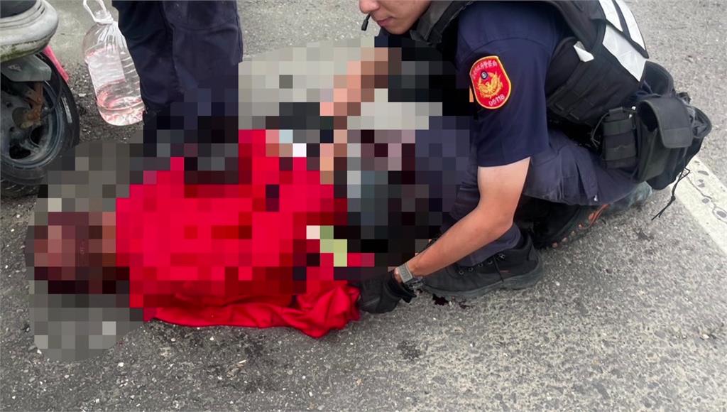 麻豆6旬男隨機傷人！持20公分長水果刀砍傷2婦 逮捕過程2警掛彩 