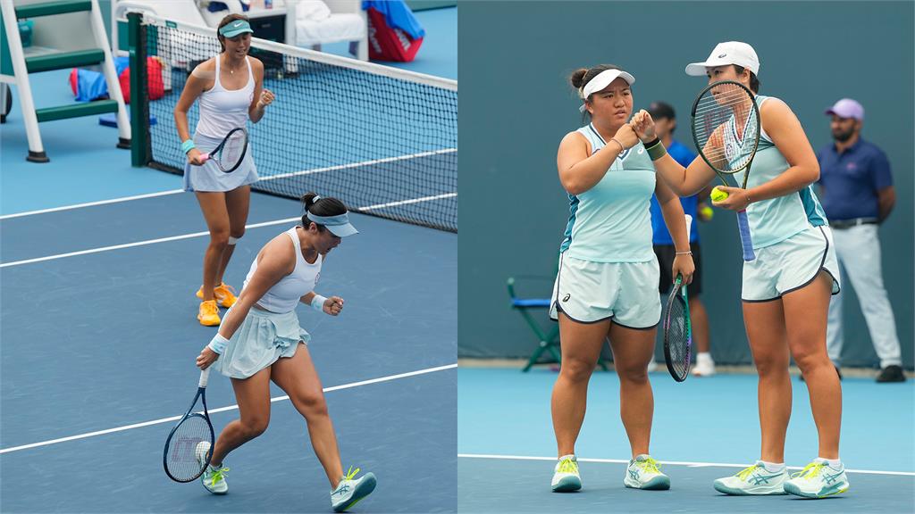 網球女雙決賽將上演「台灣內戰」。合成圖／中華奧會提供