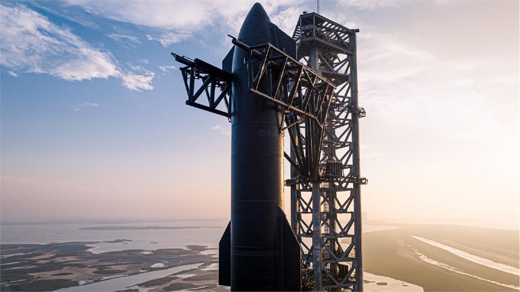 史上最大型火箭SpaceX星艦預計今晚發射。圖／翻攝自推特@SpaceX