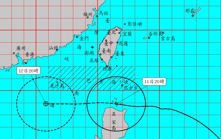 圓規颱風持續增強，今晚到明上午風雨最強。圖／台視新聞