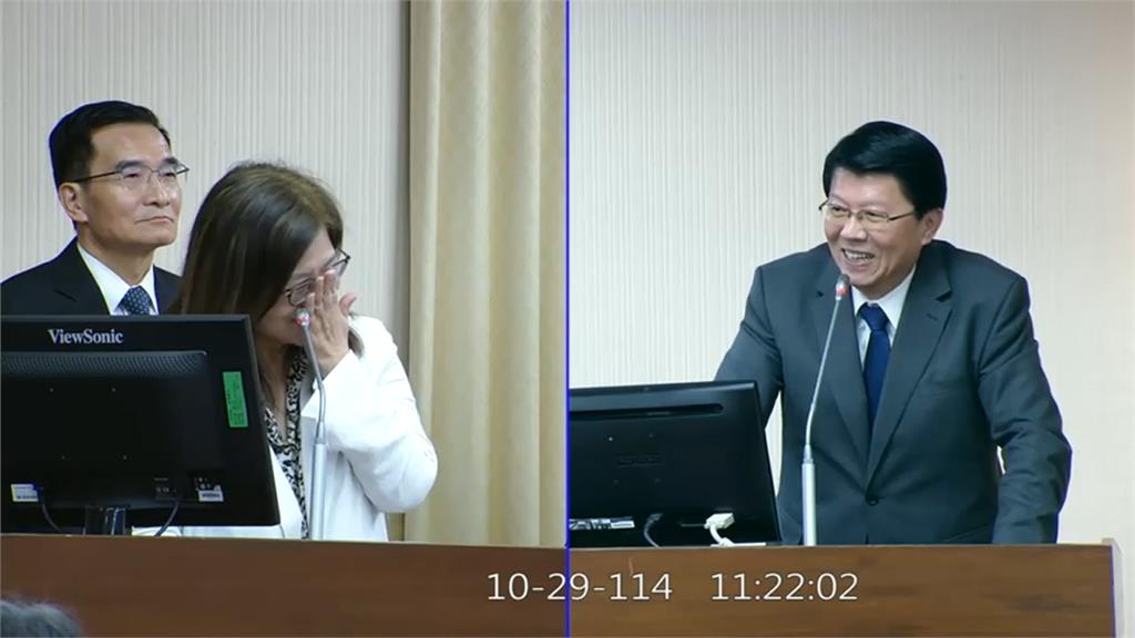 認錯人超糗！謝龍介質詢把管碧玲當劉世芳追問救災 2人尷尬笑場