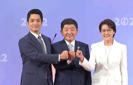 台北市長選舉電視辯論會。圖／三立、TVBS