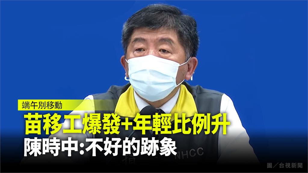 苗栗移工群聚爆發+年輕比例升，陳時中說「不好的跡象」。圖／台視新聞