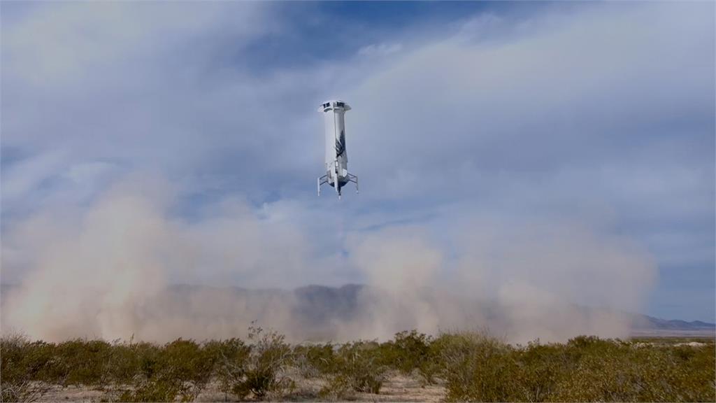 去年發射事故後，藍源19日在德州成功發射一枚火箭。圖／翻攝自blueorigin.com