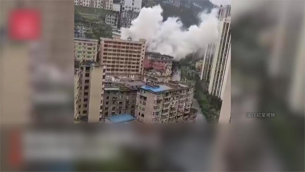 中國重慶一間食堂發生爆炸。圖／翻攝自紅星視頻