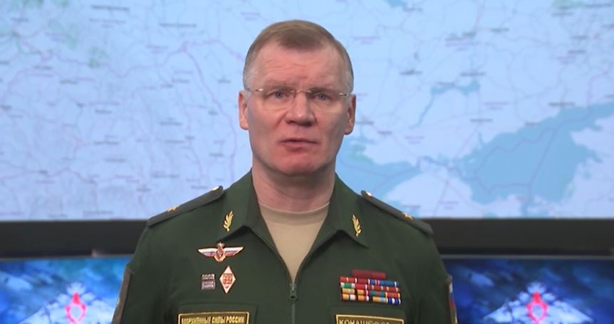 俄國防部首席發言人科納申科夫（Igor Konashenkov）。圖／翻攝自AP Direct