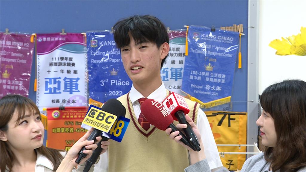 台灣地震速報App開發者林子祐今年17歲，是一名高三學生。圖／非凡新聞
