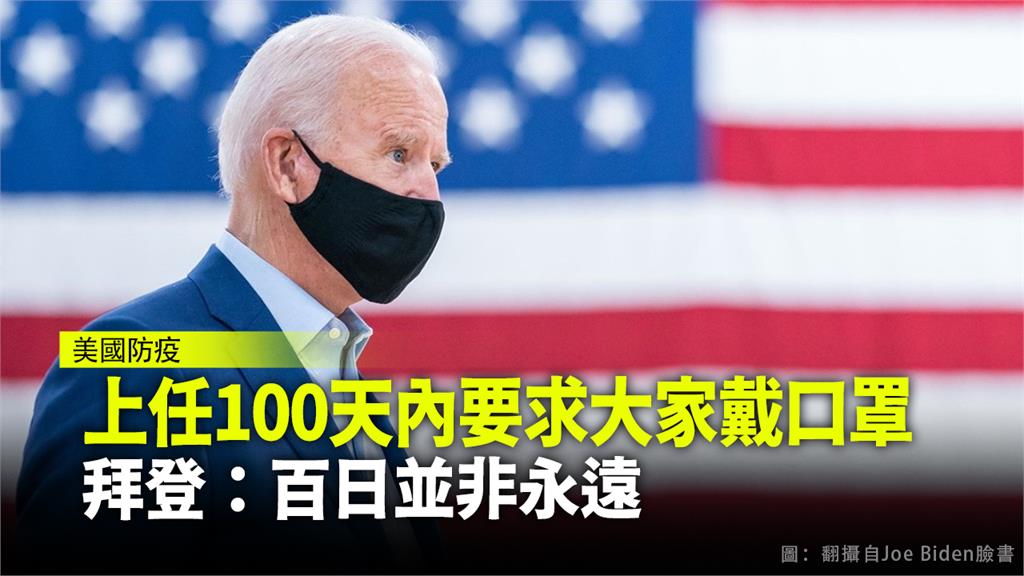  上任100天內要求大家戴口罩  拜登：百日並非...