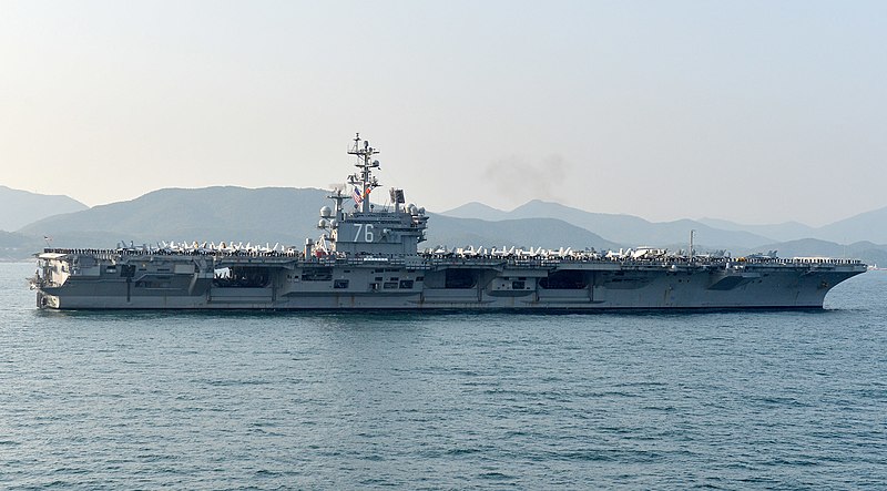 美軍證實，雷根號在菲律賓值勤。圖／翻攝自Wikimedia Commons