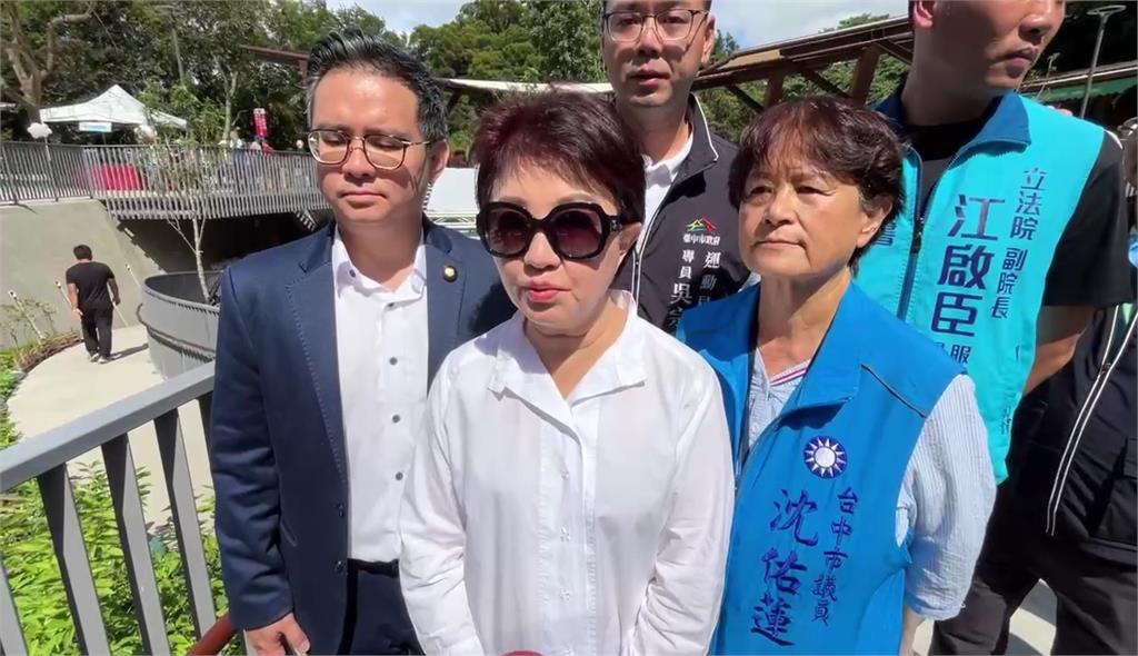 台中市長盧秀燕針對台中豬場爆非洲豬瘟一事說明。圖／台視新聞