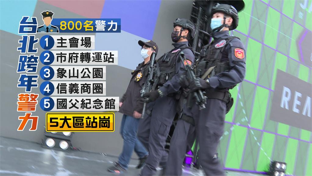 北市跨年晚會比照「維安反恐」 800警力戒備