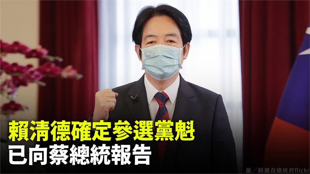 賴清德確定參選民進黨主席！ 已向蔡英文報告