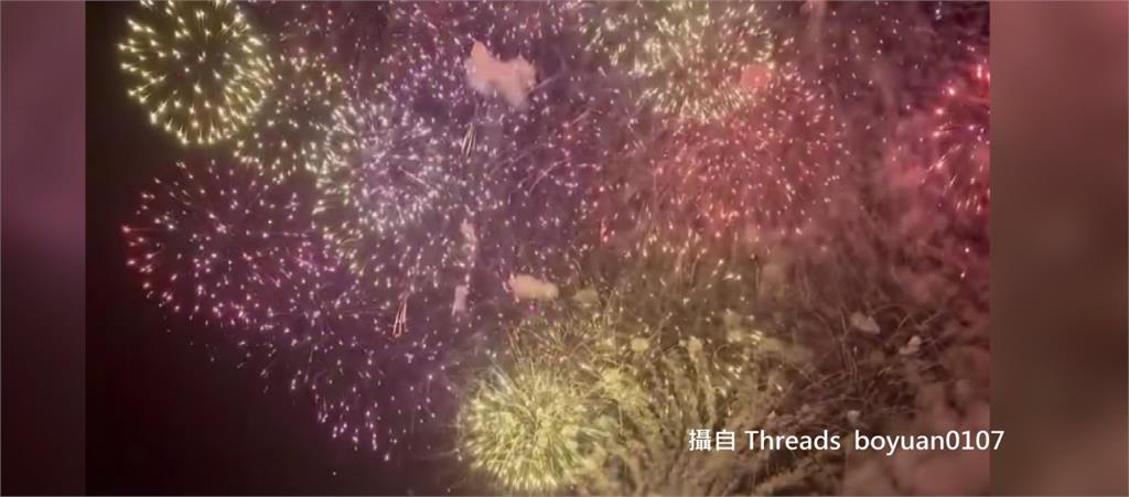 大甲媽人潮擠爆「西螺大橋」 璀璨高空煙火超吸睛