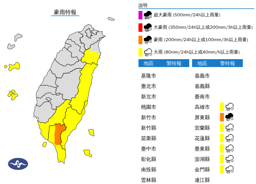 楊柳快閃陸警解除！7縣市豪大雨特報 最快3天又有颱風發展可能