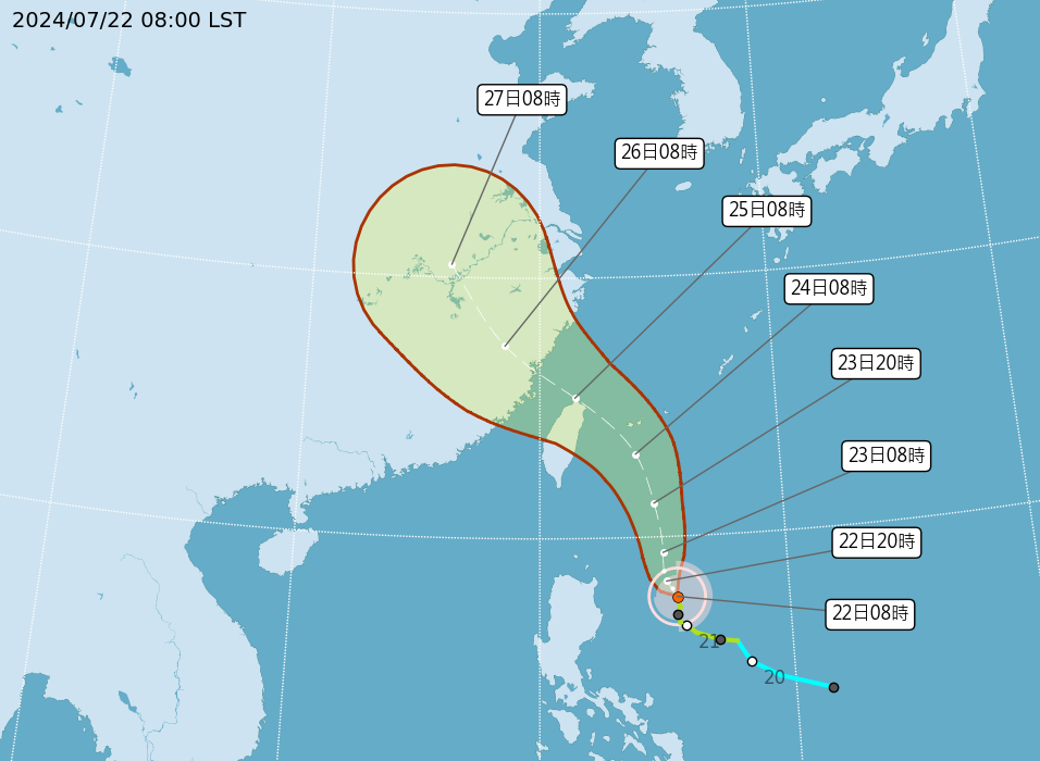 準備放颱風假？凱米週三、四風雨最強　「8縣市」暴風圈侵襲率逾9成