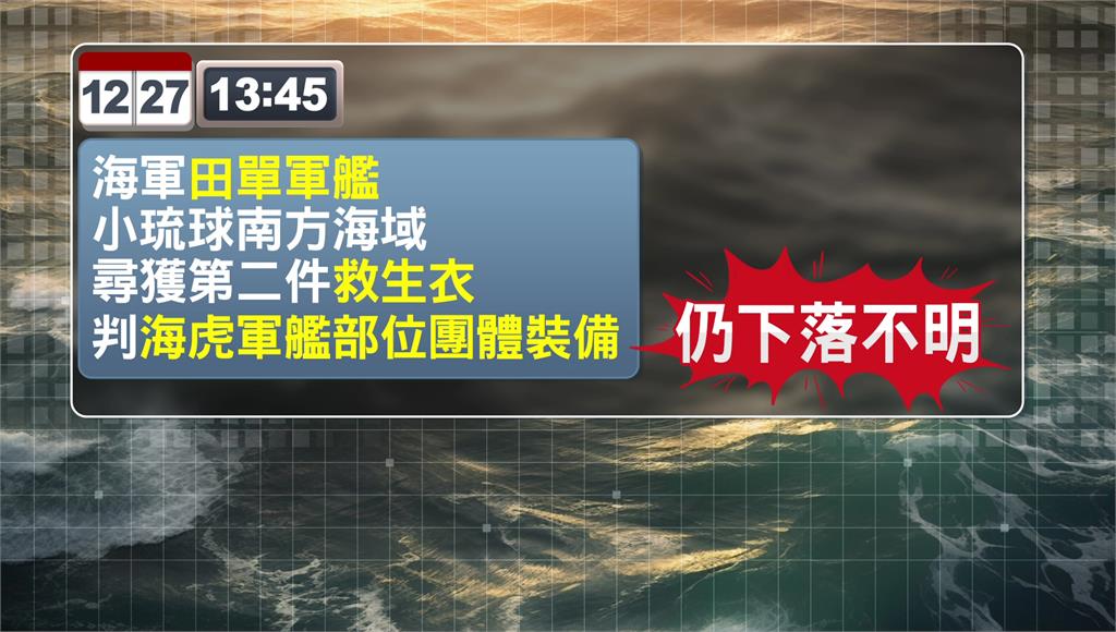 3官兵失聯　小琉球南方尋獲第2件救生衣