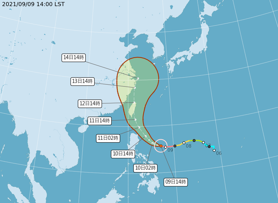 璨樹颱風路徑北修 恐登陸台灣